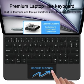 Etui z klawiaturą Tech-Protect iPad Pro 12.9 / Air 13 SmartCase Black