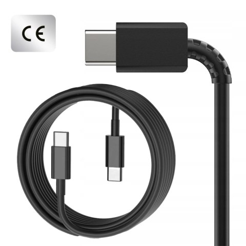 Kabel USB-C 5A 1.8 m Oryginalny Samsung EP-DX510, Szybkie Ładowanie, Przewód do Ładowarki i Transferu Danych, Czarny