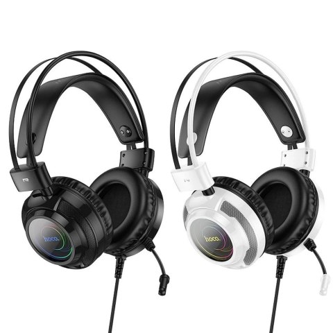 Słuchawki Gamingowe Hoco W110 RGB USB + Jack 3,5 mm Białe
