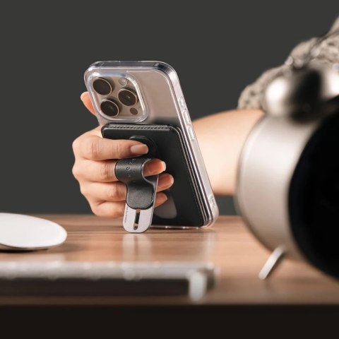 Uchwyt MagSafe na Karty Ringke Wallet Slide Grip Black Uniwersalny