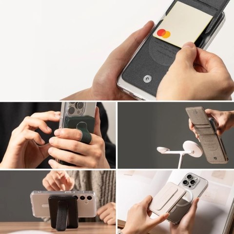 Uchwyt MagSafe na Karty Ringke Wallet Slide Grip Black Uniwersalny