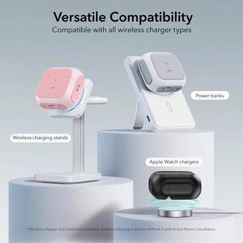 Etui ESR Orbit HaloLock MagSafe do AirPods 4 Różowe