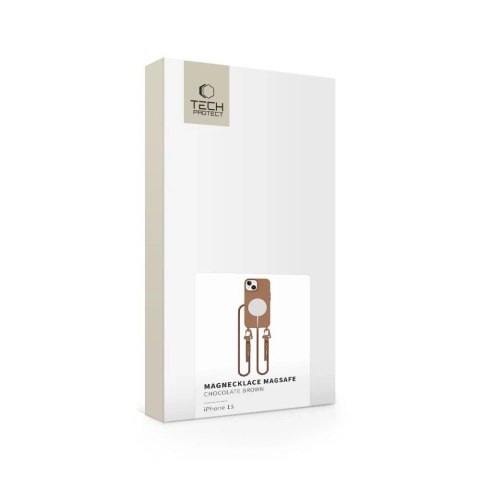 Etui Tech-Protect Magnecklace MagSafe iPhone 13 Brązowe Smycz