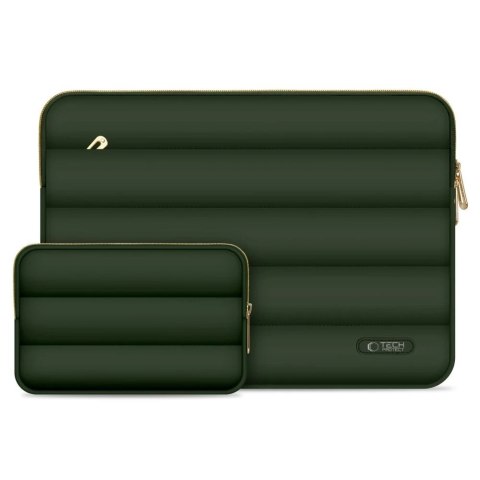 Etui Tech-Protect Puffy 13-14" Army Green + Mini Pokrowiec