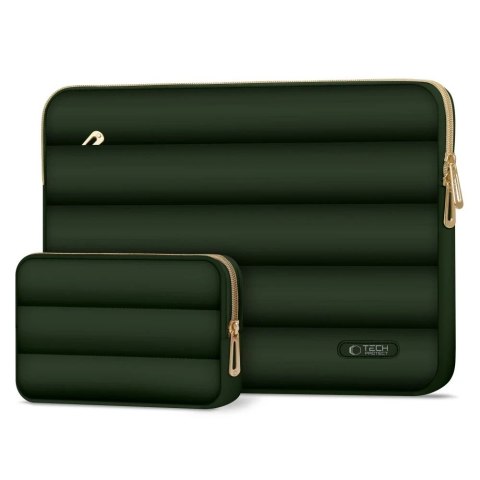 Etui Tech-Protect Puffy 13-14" Army Green + Mini Pokrowiec