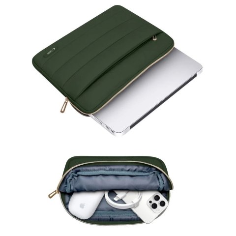 Etui Tech-Protect Puffy 13-14" Army Green + Mini Pokrowiec