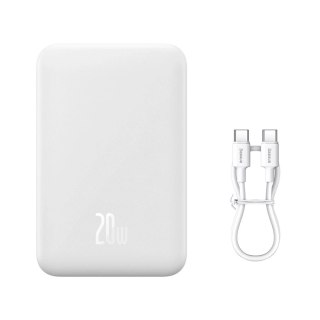 Powerbank Baseus Magnetic Mini 20000 mAh 20W Biały + Kabel USB-C