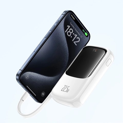 Powerbank Baseus Qpow Pro+ 10000mAh USB-C 22.5W Biały