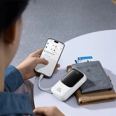 Powerbank Baseus Qpow Pro+ 10000mAh USB-C 22.5W Biały