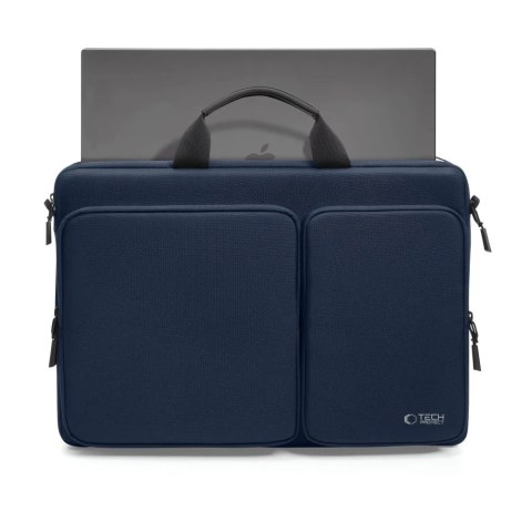 Torba Tech-Protect Defender Bag Laptop 17" Navy Blue z paskiem