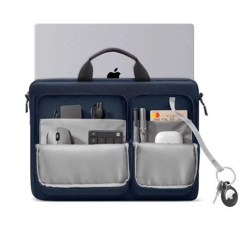 Torba Tech-Protect Defender Bag Laptop 17" Navy Blue z paskiem