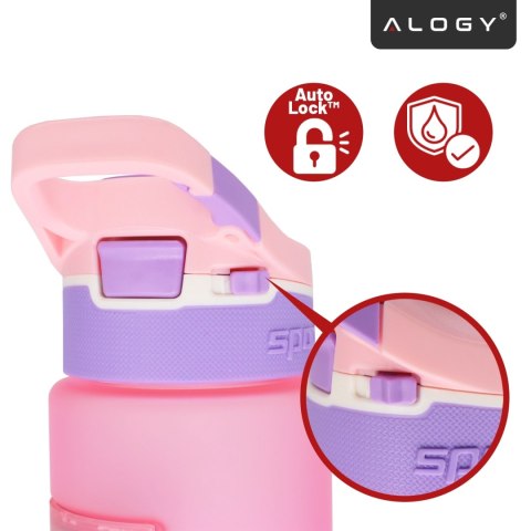 Butelka Bidon na Napoje LED, Inteligentna z Wyświetlaczem i Łącznością Bluetooth, Słomka, Motywacyjna, Wielokrotnego Użytku, Alo