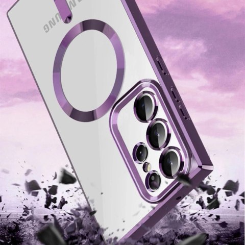 Etui Wozinsky Electroplated MagSafe do Samsung Galaxy S24 FE Srebrne