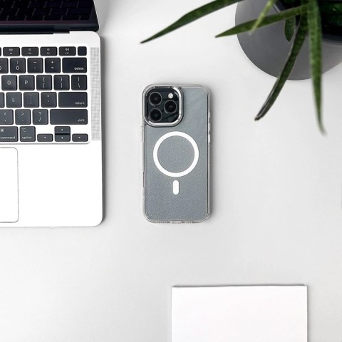 Etui Wozinsky Glitter MagSafe do Samsung Galaxy S24 FE Brokatowe