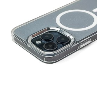 Etui Wozinsky MagSafe do Samsung S25 Glitter Case Brokat Przezroczyste