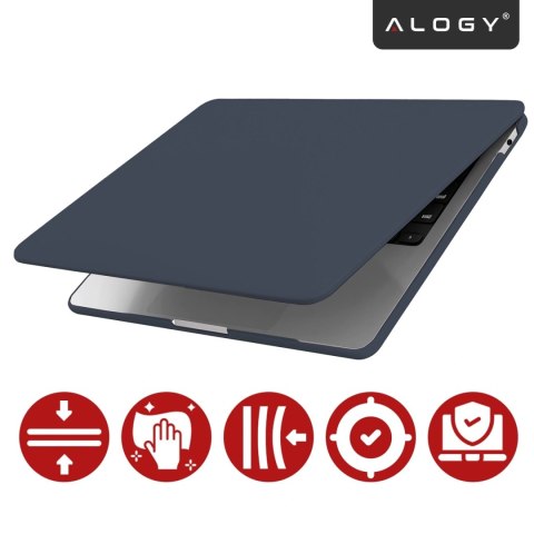 Etui do Apple Macbook Air 13.6 2022-2025 (M2/M3/M4) - elastyczna, matowa obudowa ochronna, lekka i odporna - Alogy AirGuard™ Gra