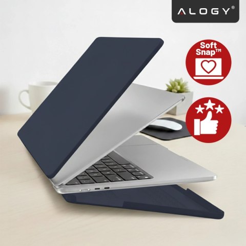Etui do Apple Macbook Air 13.6 2022-2025 (M2/M3/M4) - elastyczna, matowa obudowa ochronna, lekka i odporna - Alogy AirGuard™ Gra