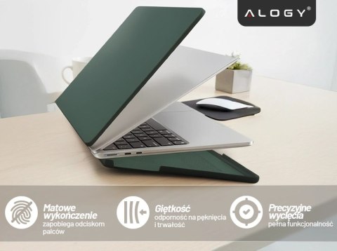 Etui do Apple Macbook Air 13.6 2022-2025 (M2/M3/M4) - elastyczna, matowa obudowa ochronna, lekka i odporna - Alogy AirGuard™ Zie