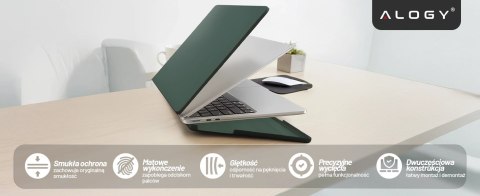 Etui do Apple Macbook Air 13.6 2022-2025 (M2/M3/M4) - elastyczna, matowa obudowa ochronna, lekka i odporna - Alogy AirGuard™ Zie