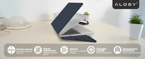 Etui do Apple Macbook Air 15 2023-2025 (M2/M3/M4) - elastyczna, matowa obudowa ochronna, lekka i odporna - Alogy AirGuard™ Grana