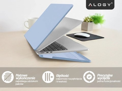 Etui do Apple Macbook Air 15 2023-2025 (M2/M3/M4) - elastyczna, matowa obudowa ochronna, lekka i odporna - Alogy AirGuard™ Lawen