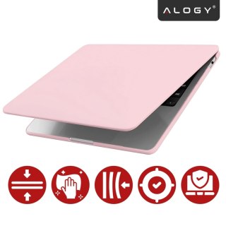 Etui do Apple Macbook Air 15 2023-2025 (M2/M3/M4) - elastyczna, matowa obudowa ochronna, lekka i odporna - Alogy AirGuard™ Różow