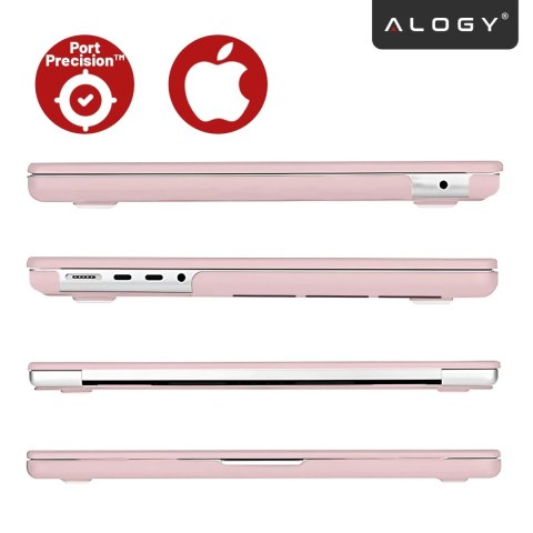 Etui do Apple Macbook Air 15 2023-2025 (M2/M3/M4) - elastyczna, matowa obudowa ochronna, lekka i odporna - Alogy AirGuard™ Różow