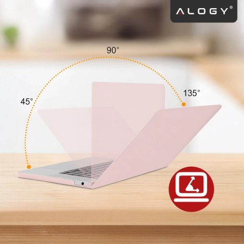 Etui do Apple Macbook Air 15 2023-2025 (M2/M3/M4) - elastyczna, matowa obudowa ochronna, lekka i odporna - Alogy AirGuard™ Różow