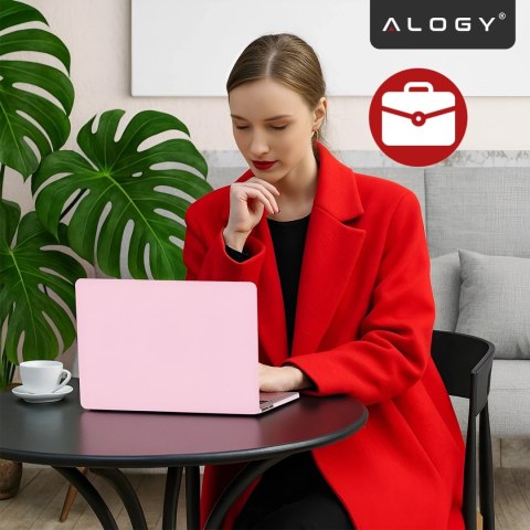 Etui do Apple Macbook Air 15 2023-2025 (M2/M3/M4) - elastyczna, matowa obudowa ochronna, lekka i odporna - Alogy AirGuard™ Różow