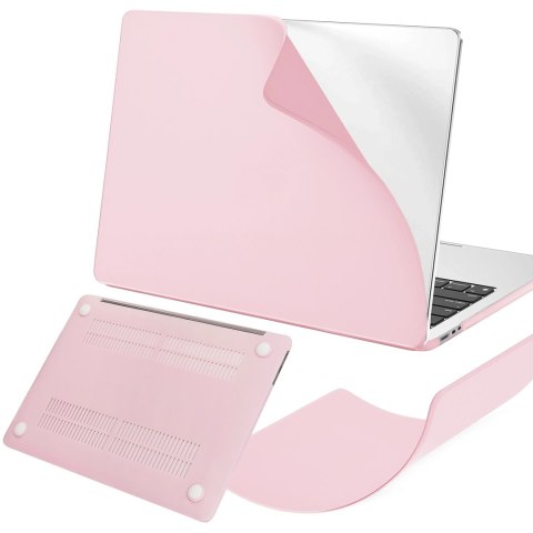 Etui do Apple Macbook Air 15 2023-2025 (M2/M3/M4) - elastyczna, matowa obudowa ochronna, lekka i odporna - Alogy AirGuard™ Różow