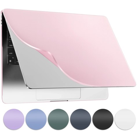 Etui do Apple Macbook Air 15 2023-2025 (M2/M3/M4) - elastyczna, matowa obudowa ochronna, lekka i odporna - Alogy AirGuard™ Różow