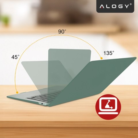 Etui do Apple Macbook Air 15 2023-2025 (M2/M3/M4) - elastyczna, matowa obudowa ochronna, lekka i odporna - Alogy AirGuard™ Zielo