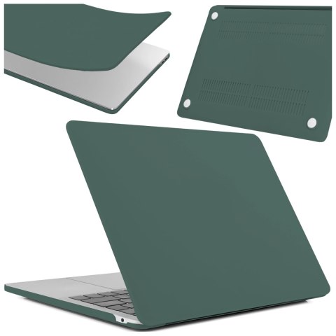Etui do Apple Macbook Air 15 2023-2025 (M2/M3/M4) - elastyczna, matowa obudowa ochronna, lekka i odporna - Alogy AirGuard™ Zielo
