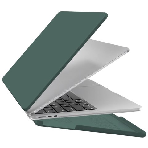 Etui do Apple Macbook Air 15 2023-2025 (M2/M3/M4) - elastyczna, matowa obudowa ochronna, lekka i odporna - Alogy AirGuard™ Zielo