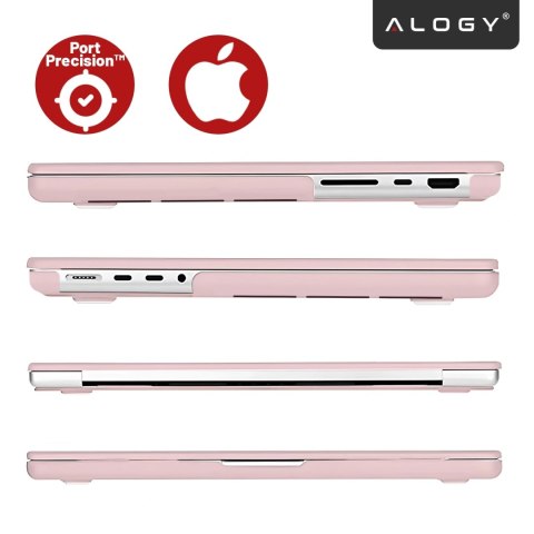 Etui do Apple Macbook Pro 14 2021-2024 (M1/M2/M3/M4) - elastyczna, matowa obudowa ochronna, lekka i odporna - Alogy AirGuard™ Ró