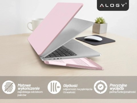 Etui do Apple Macbook Pro 14 2021-2024 (M1/M2/M3/M4) - elastyczna, matowa obudowa ochronna, lekka i odporna - Alogy AirGuard™ Ró