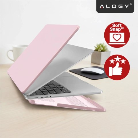 Etui do Apple Macbook Pro 16 2021-2025 (M1/M2/M3/M4) - elastyczna, matowa obudowa ochronna, lekka i odporna - Alogy AirGuard™ Ró