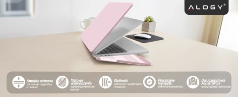 Etui do Apple Macbook Pro 16 2021-2025 (M1/M2/M3/M4) - elastyczna, matowa obudowa ochronna, lekka i odporna - Alogy AirGuard™ Ró