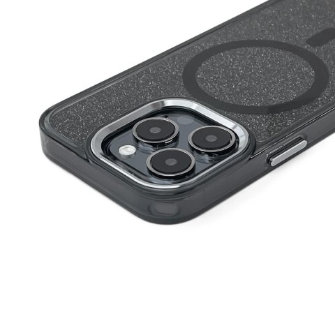 Etui do Samsung Galaxy S25 Wozinsky Glitter MagSafe Czarne Brokatowe