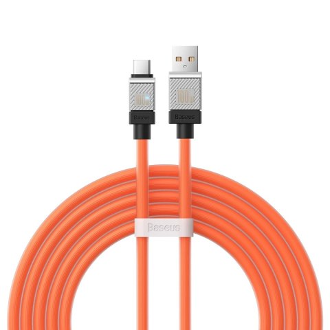 Kabel Baseus CoolPlay USB do USB-C 2m 100W Pomarańczowy