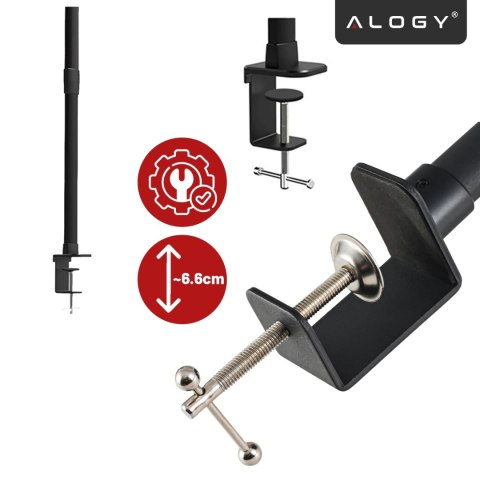 Lampa Biurkowa LED Kreślarska do Monitora ze Składaną Konstrukcją, Regulowaną Jasnością i Pełnym Spektrum Światła, z Mocowaniem 