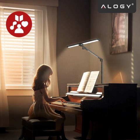 Lampa Biurkowa LED do Monitora ze Składaną Konstrukcją, z potrójnym oświetleniem, Regulowaną Jasnością, z Mocowaniem do Blatu, O