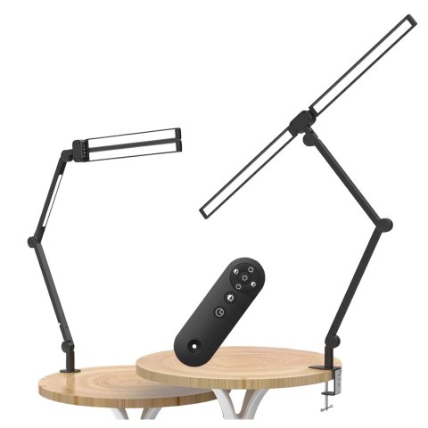Lampa Biurkowa LED do Monitora ze Składaną Konstrukcją, z potrójnym oświetleniem, Regulowaną Jasnością, z Mocowaniem do Blatu, O
