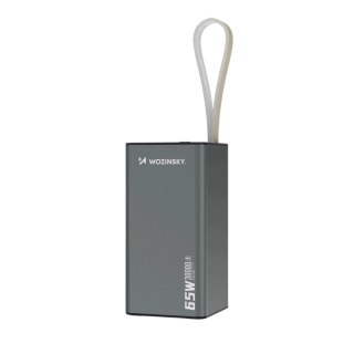 Powerbank Wozinsky K65+ 30000mAh 65W USB-C/USB-A Szary