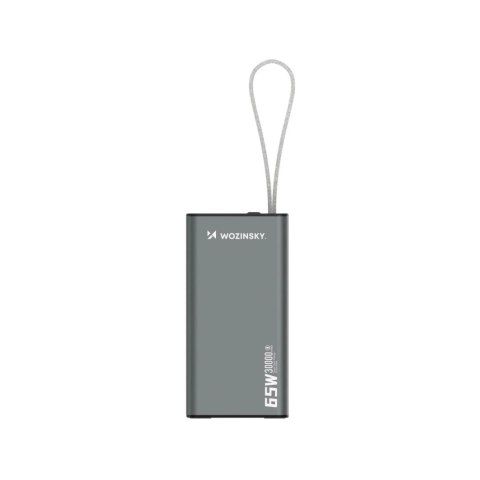 Powerbank Wozinsky K65+ 30000mAh 65W USB-C/USB-A Szary