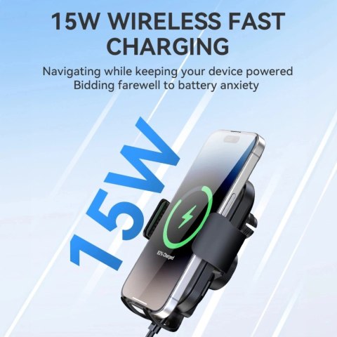 Uchwyt Wozinsky WUMID z Ładowarką Indukcyjną 15W do Auta Czarny