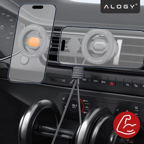 Uchwyt samochodowy do kratki wentylacyjnej - podwójny uchwyt do MagSafe na 2 telefony, mocny i stabilny, magnetyczna konstrukcja