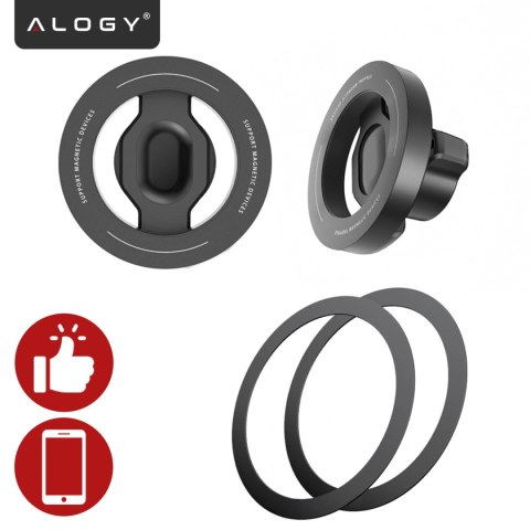 Uchwyt samochodowy do kratki wentylacyjnej - podwójny uchwyt do MagSafe na 2 telefony, mocny i stabilny, magnetyczna konstrukcja