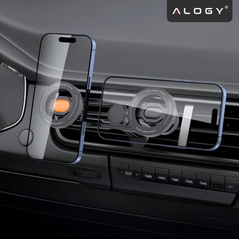 Uchwyt samochodowy do kratki wentylacyjnej - podwójny uchwyt do MagSafe na 2 telefony, mocny i stabilny, magnetyczna konstrukcja