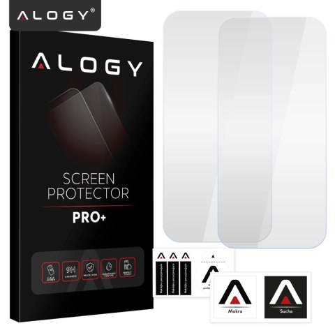 2x Szkło Hartowane Ochronne 9H do Apple iPhone 17 Pro Max, Wzmocnione i Odporne na Zarysowania, Łatwy Montaż Bez Bąbelków, Alogy